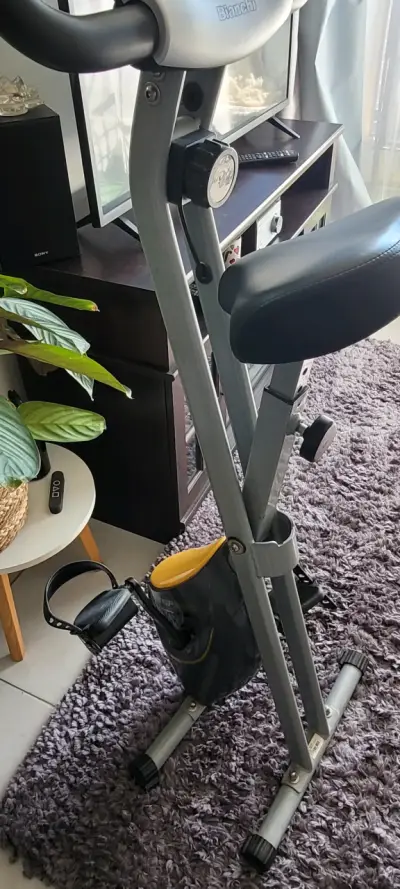 Bicicleta estática plegable negra - miniatura 3