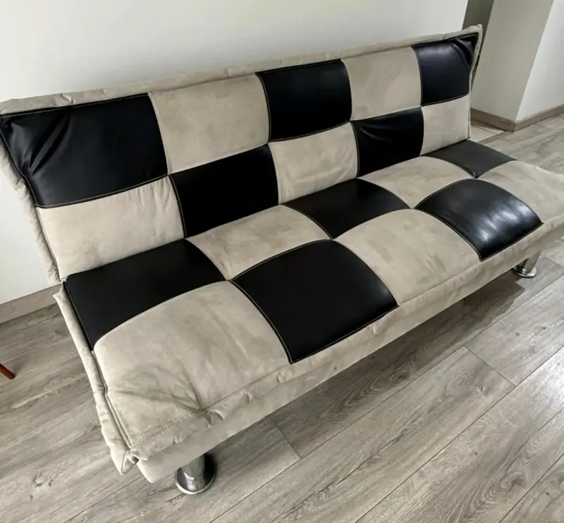 Sofá cama bicolor moderno