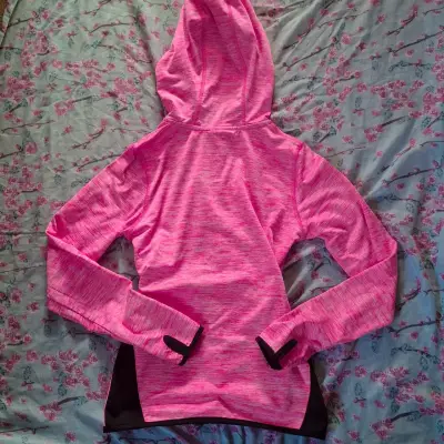 Polerón deportivo rosa con capucha - miniatura 2