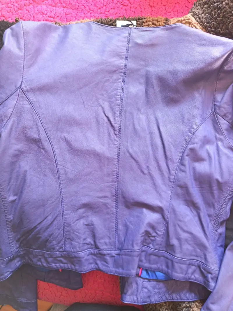 Chaqueta azul de cuero - 3