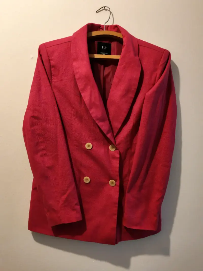 Blazer Fucsia doble botonadura