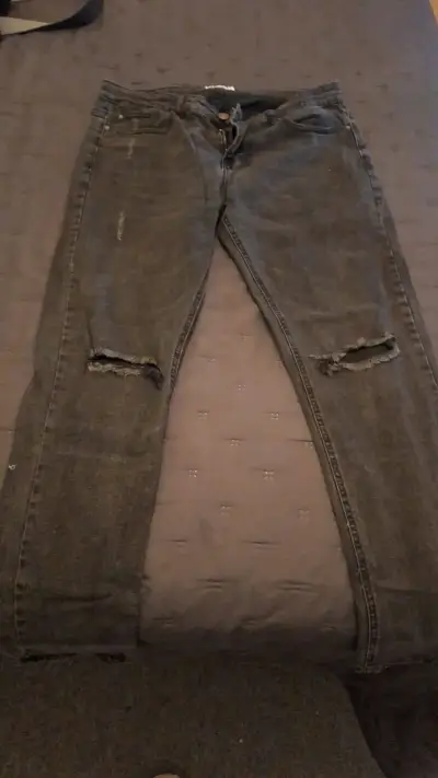 Pantalón jeans gris oscuro - miniatura 5