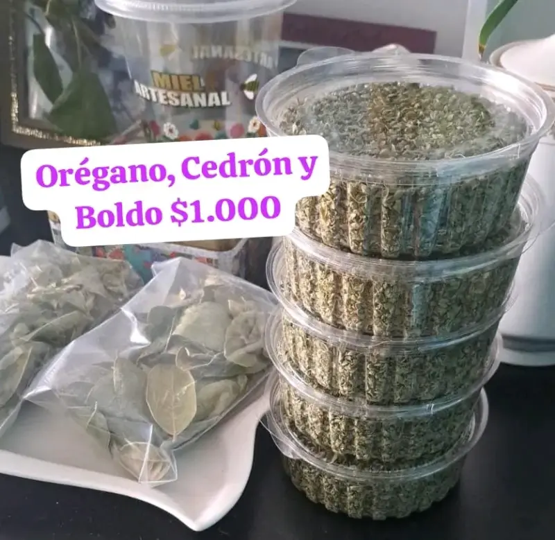 Orégano, cedrón y boldo 1000 CLP