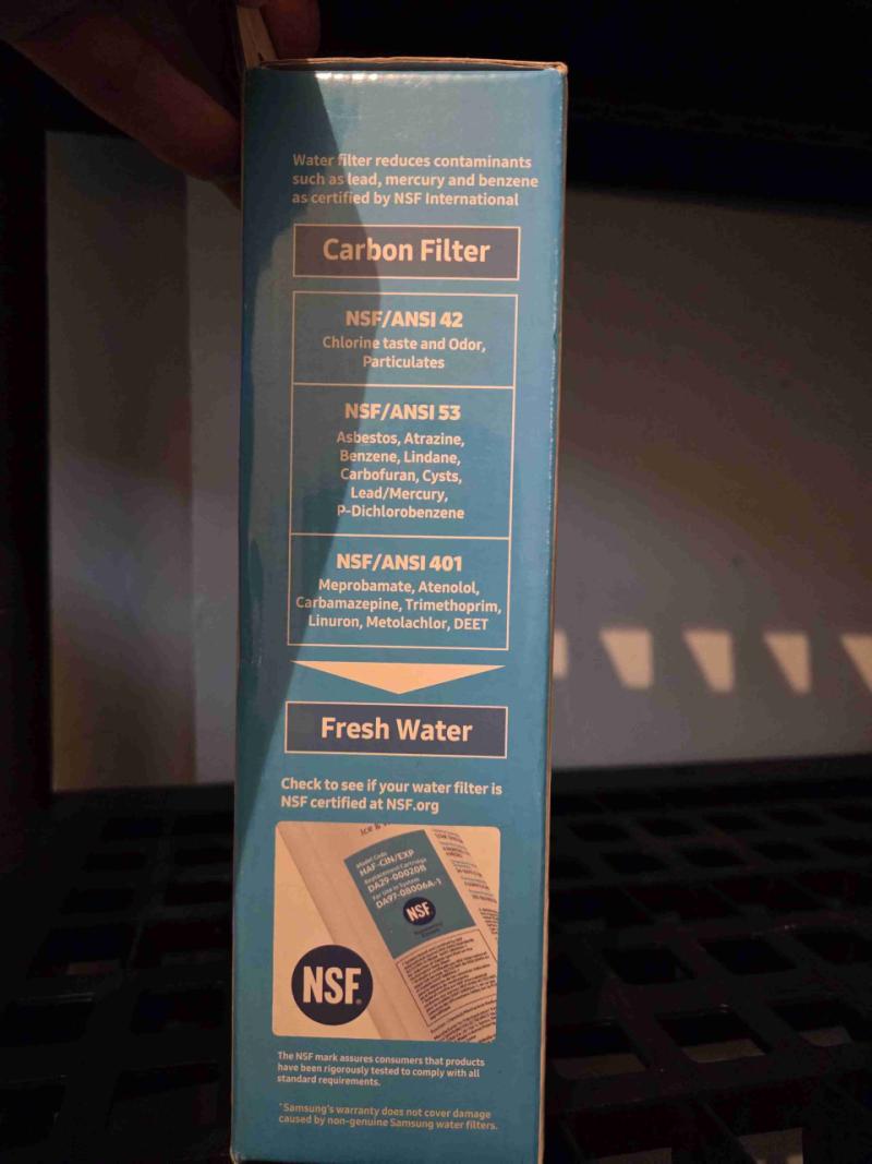 Filtro de agua de carbón para Refrigerador