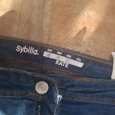Jeans azul oscuro ajustados sybilla - miniatura 2
