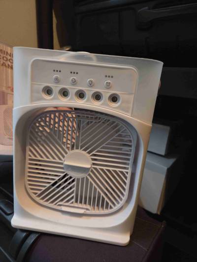 Ventilador portátil blanco - miniatura 1