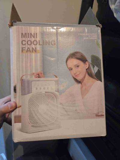 Ventilador portátil blanco - miniatura 2