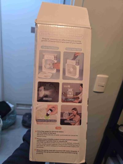 Ventilador portátil blanco - miniatura 4