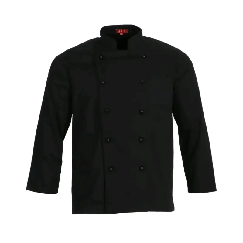Chaqueta de chef negra, pantalon pata de pollo - 1