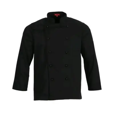 Chaqueta de chef negra, pantalon pata de pollo - miniatura 1