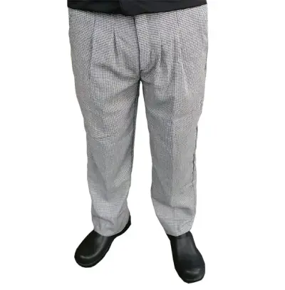 Chaqueta de chef negra, pantalon pata de pollo - miniatura 2