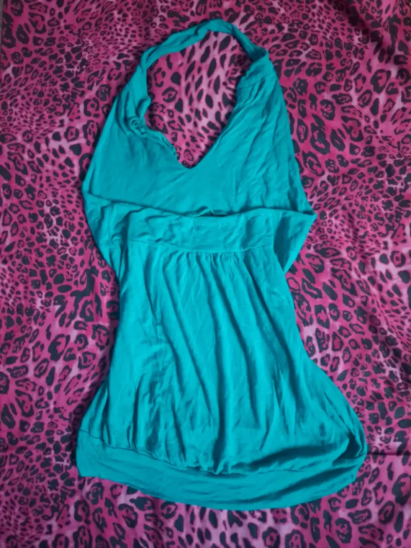 Blusa turquesa sin mangas - 2