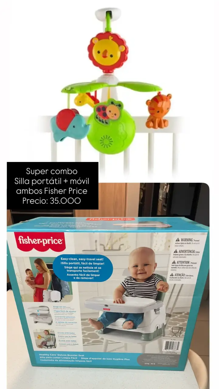 Combo silla portátil y móvil Fisher Price