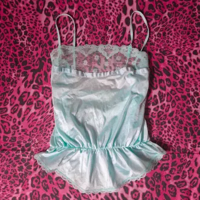 Blusa de encaje celeste - miniatura 1