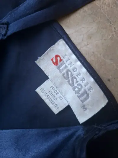 Vestido azul satinado - miniatura 2