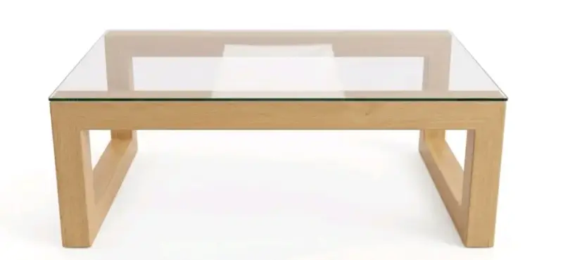 Mesa de centro madera y vidrio