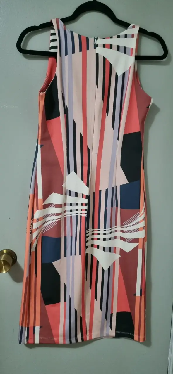 Vestido geométrico colorido - 2