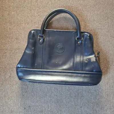Bolso de cuero azul desgastado - miniatura 1