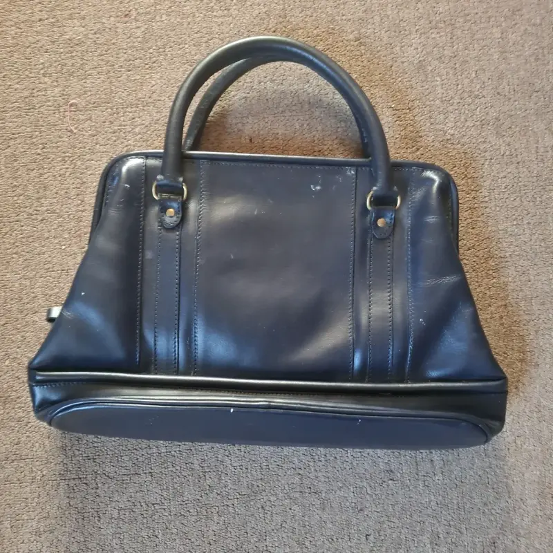 Bolso de cuero azul desgastado - 2