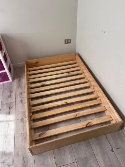 Base de cama simple madera - miniatura 1