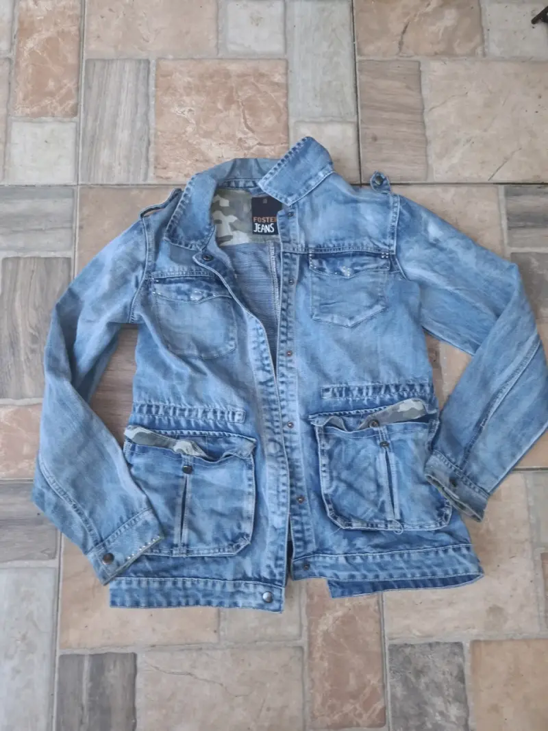 Chaqueta de mezclilla azul