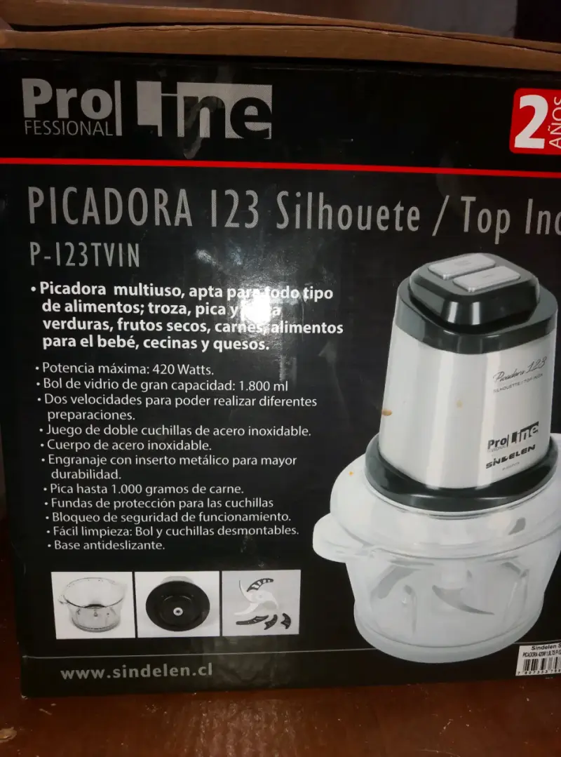 Picadora Sindelen 123 Silhouette Inox - 2