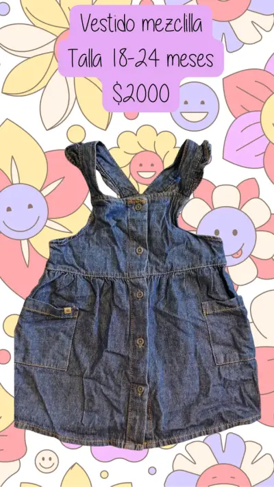 Vestido de mezclilla 18-24 meses - miniatura 1