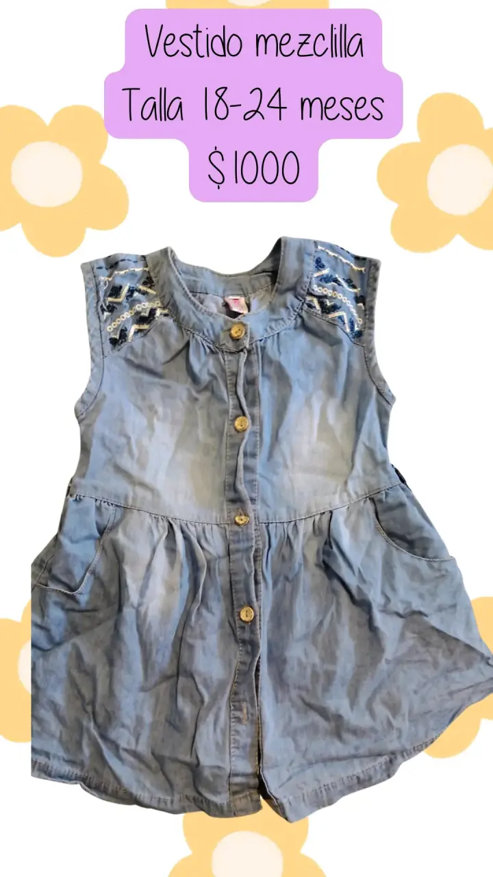 Vestido de mezclilla 18-24 meses - 2
