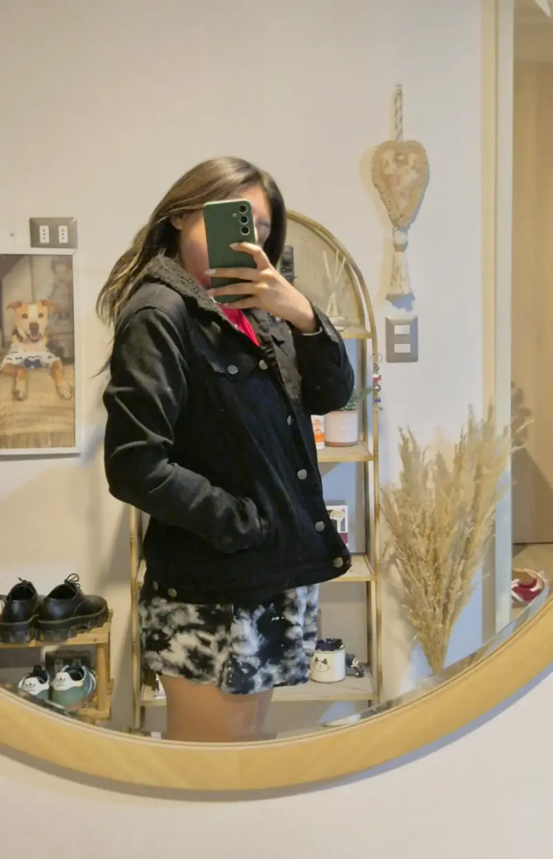 Chaqueta negra con forro polar - 5