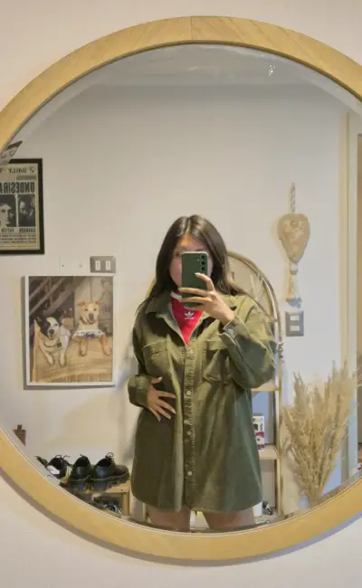 Chaqueta de pana verde - miniatura 4