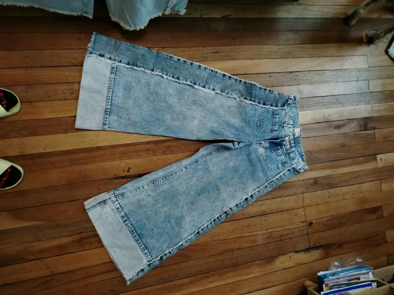 Jeans anchos celestes - 3