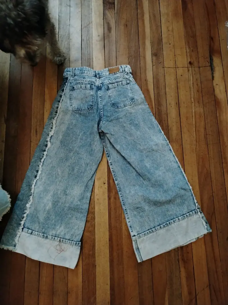 Jeans anchos celestes - 4