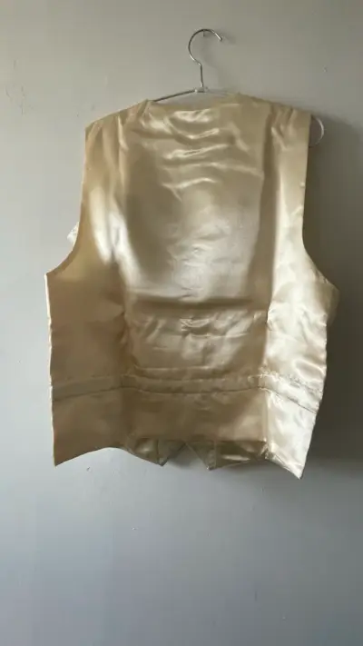 Chaleco satinado beige elegante - miniatura 1