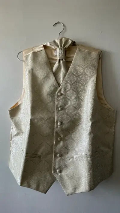 Chaleco satinado beige elegante - miniatura 2