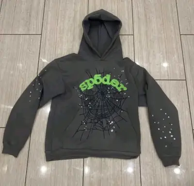 Polerón gris con diseño de araña marca SP5DER - miniatura 3