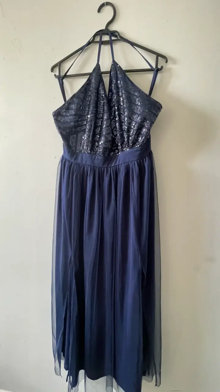 Vestido azul con lentejuelas - 2