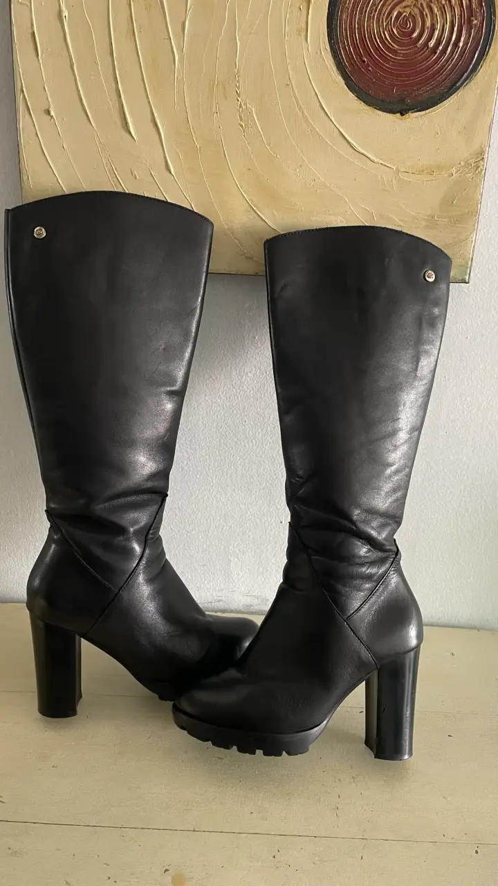 Botines de cuero negro Gacel - 4