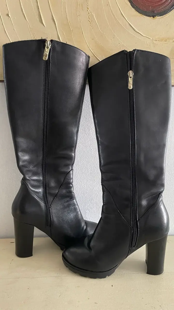 Botines de cuero negro Gacel - 5