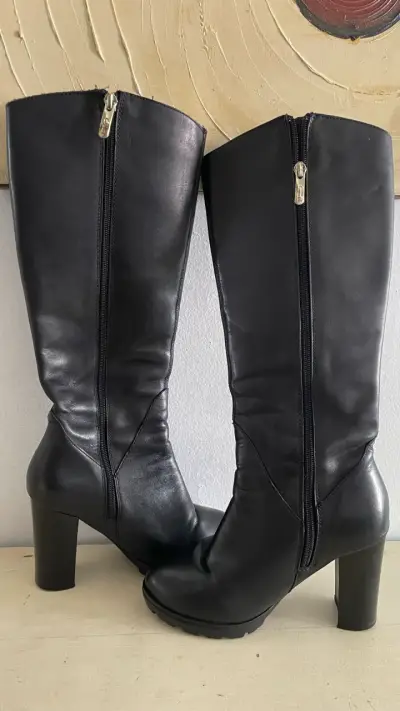 Botines de cuero negro Gacel - miniatura 5