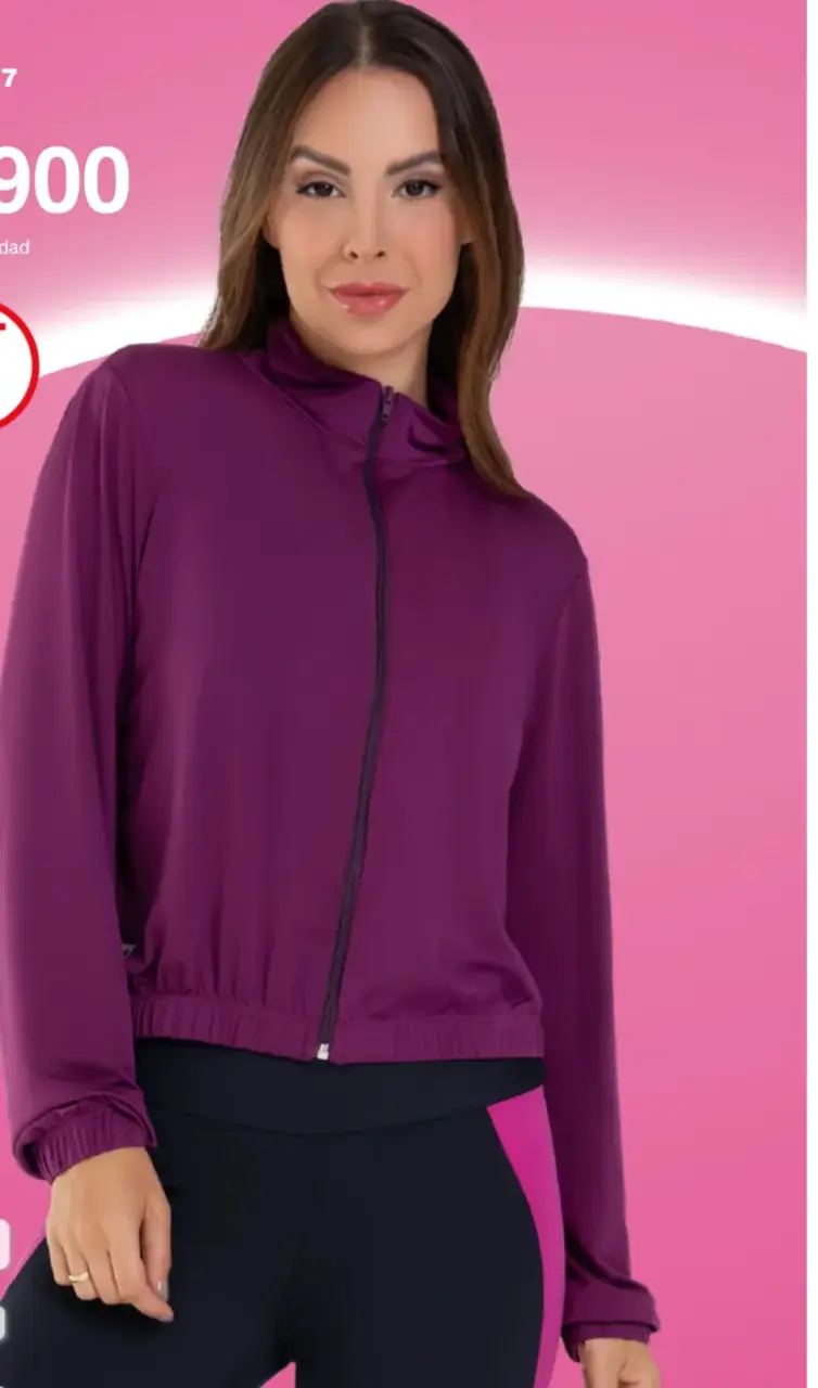 Chaqueta deportiva morada mujer