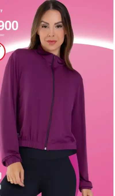 Chaqueta deportiva morada mujer - miniatura 1
