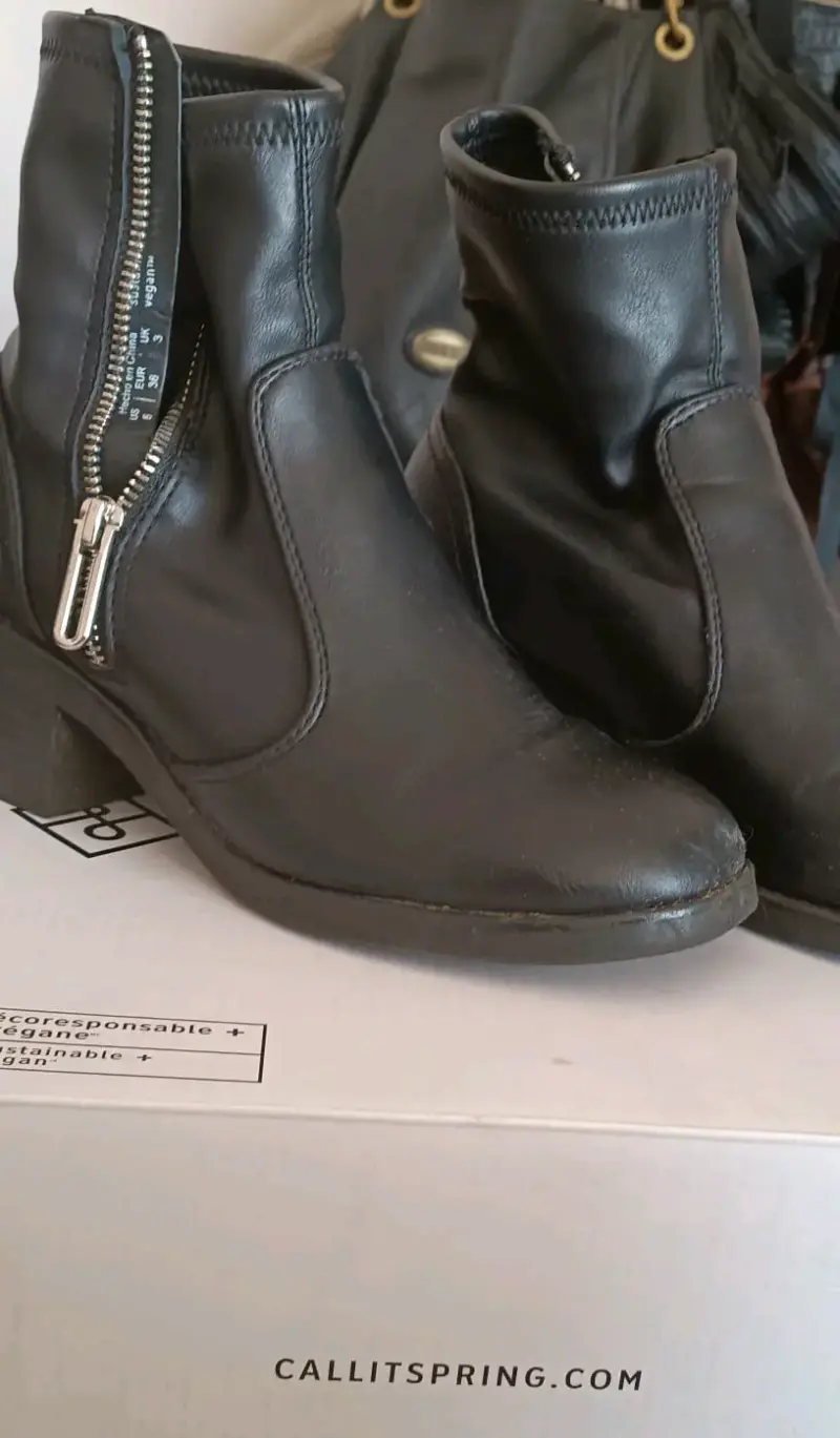 Botines negros de cuero - 3