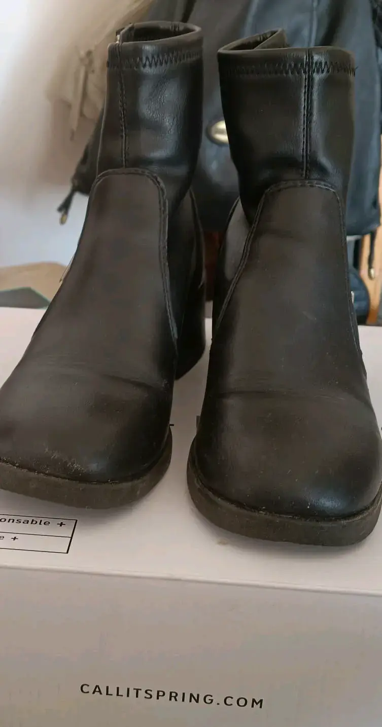 Botines negros de cuero - 4