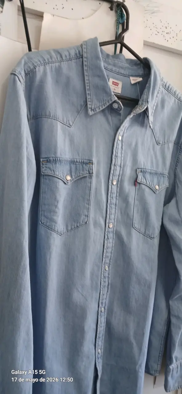 Camisa de mezclilla azul claro - 3