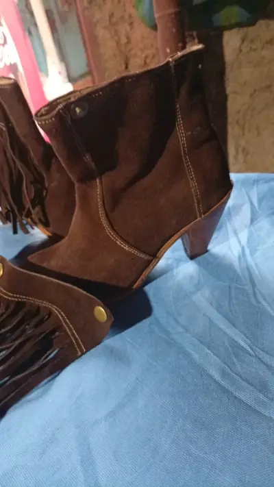 Botines de gamuza marrón - miniatura 1