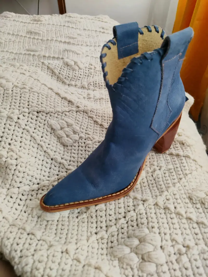 Botas vaqueras azules mujer - 1