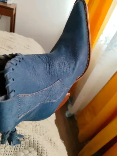 Botas vaqueras azules mujer - miniatura 2