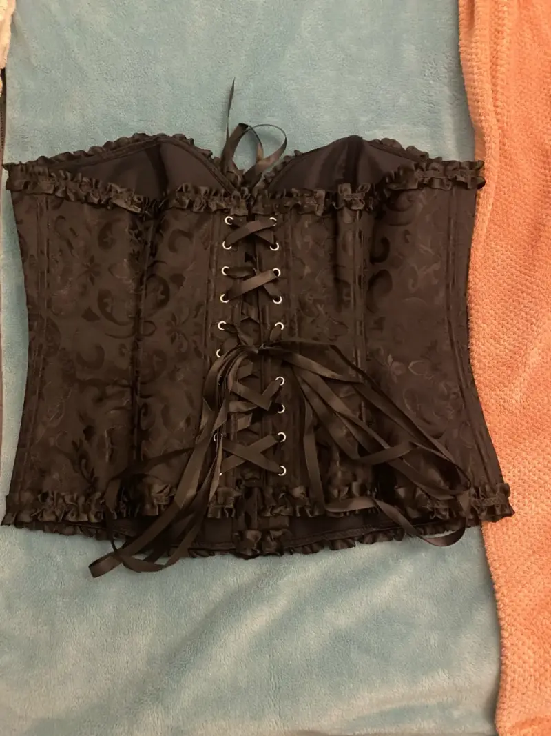 Corset negro con encaje - 2