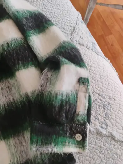 Chaqueta cuadros gris y verde - miniatura 3