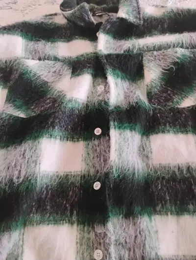 Chaqueta cuadros gris y verde - miniatura 4